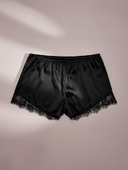 AIYLA Black Lace & Silk Shorts - Image 5 of 8