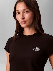 Calvin Klein Black Cocktail Logo Graphic Slim T-Shirt - Image 4 of 6