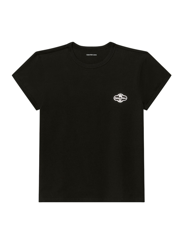 Calvin Klein Black Cocktail Logo Graphic Slim T-Shirt - Image 6 of 6 Calvin Klein Black Cocktail Logo Graphic Slim T-Shirt - Image 6 of 6