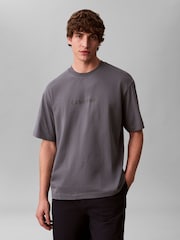 Calvin Klein Blue Short Sleeve Relaxed Standard Logo Crew Neck T-Shirt - Image 1 of 6