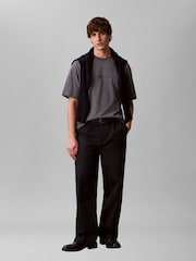 Calvin Klein Blue Short Sleeve Relaxed Standard Logo Crew Neck T-Shirt - Image 4 of 6