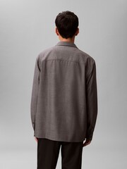 Calvin Klein Grey Melange Button-Down Easy Shirt - Image 3 of 6