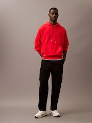 Calvin Klein Black Cotton Stretch Straight Fit Cargo Trousers - Image 1 of 6