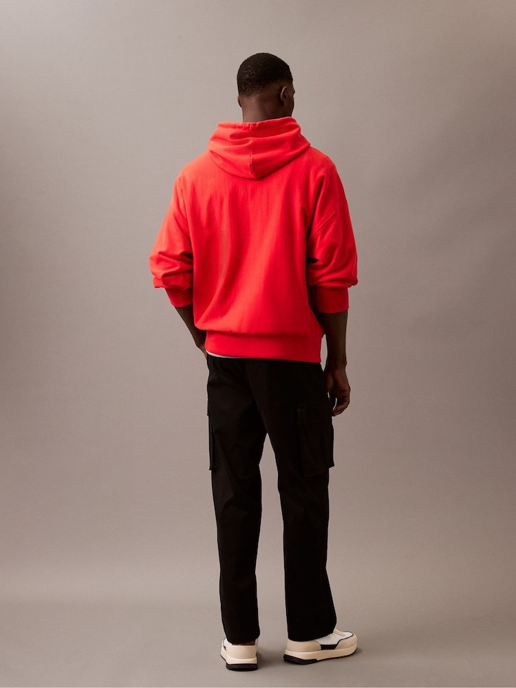 Calvin Klein Black Cotton Stretch Straight Fit Cargo Trousers - Image 2 of 6 Calvin Klein Black Cotton Stretch Straight Fit Cargo Trousers - Image 2 of 6