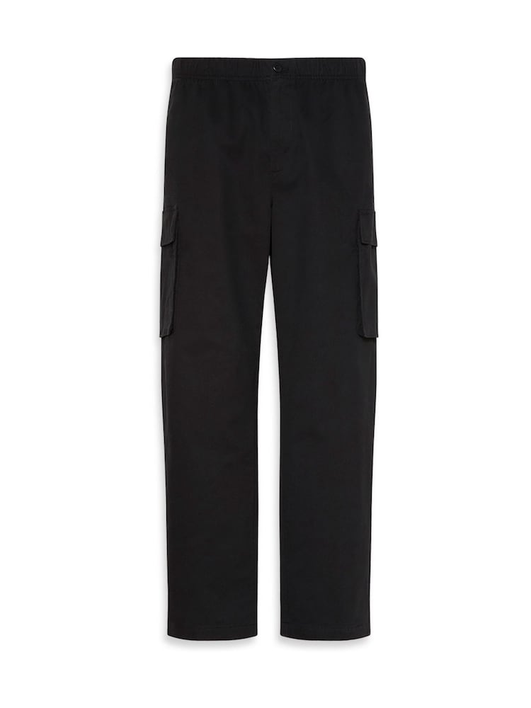 Calvin Klein Black Cotton Stretch Straight Fit Cargo Trousers - Image 6 of 6 Calvin Klein Black Cotton Stretch Straight Fit Cargo Trousers - Image 6 of 6