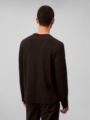 Calvin Klein Black Supima Cotton Interlock Long Sleeve T-Shirt - Image 3 of 5