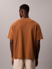 Calvin Klein Brown Short Sleeve Relaxed Standard Logo Crew Neck T-Shirt - Image 2 of 5