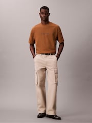Calvin Klein Brown Short Sleeve Relaxed Standard Logo Crew Neck T-Shirt - Image 3 of 5
