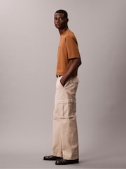 Calvin Klein Brown Short Sleeve Relaxed Standard Logo Crew Neck T-Shirt - Image 4 of 5