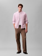 Calvin Klein Pink Stripe Classic Oxford Button-Down Shirt - Image 3 of 5