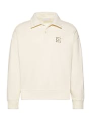 Calvin Klein White Heavy Jersey Logo Long Sleeve Polo Shirt - Image 6 of 6
