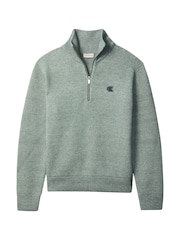 Calvin Klein Woll-Blend Pullover mit Reißverschluss am Kragen - Bild 6 von 6