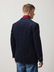 Navy Blue Regular Fit Corduroy Blazer - Image 2 of 6