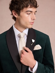Forest Green Regular Fit Velvet Blazer - Image 4 of 10
