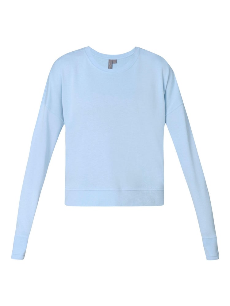 Sweaty Betty Blue Marl After Class Crop Sweatshirt - Image 6 of 6 Sweaty Betty Blue Marl After Class Crop Sweatshirt - Image 6 of 6