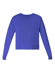 Sweaty Betty Blue Marl After Class Crop Sweatshirt - Image 7 of 7