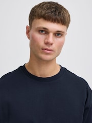 !Solid Blue Box Fit T-Shirt - Image 4 of 5