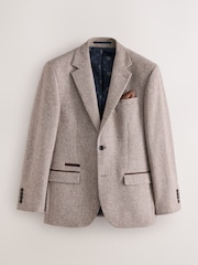 Neutral - Wool Blend Donegal Textured Blazer - Bild 6 von 11