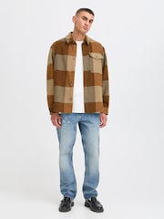 !Solid Brown Relaxed Fit Box Shirt - Image 3 of 5