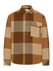 !Solid Brown Relaxed Fit Box Shirt - Image 5 of 5