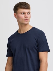 !Solid Blue Classic Regular Fit T-Shirt - Image 4 of 5