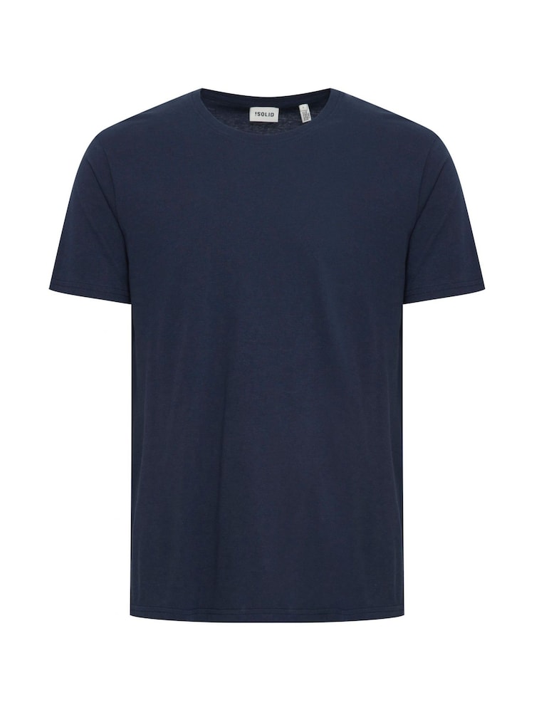 !Solid Blue Classic Regular Fit T-Shirt - Image 5 of 5