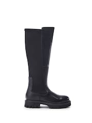 Moda in Pelle Black Palapy Knee High Long Boots - Image 2 of 5