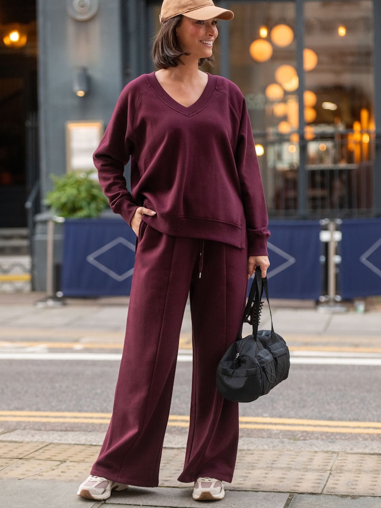 Pour Moi Red The Softest Off Duty Wide Leg Joggers - Image 1 of 4