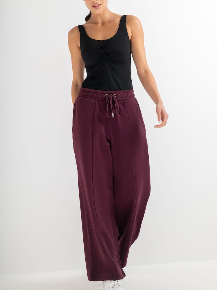 Pour Moi Red The Softest Off Duty Wide Leg Joggers - Image 2 of 4