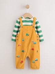 Yellow Transport Cord Dungarees and Bodysuit Baby Set (0mths-3yrs) - Image 1 of 11