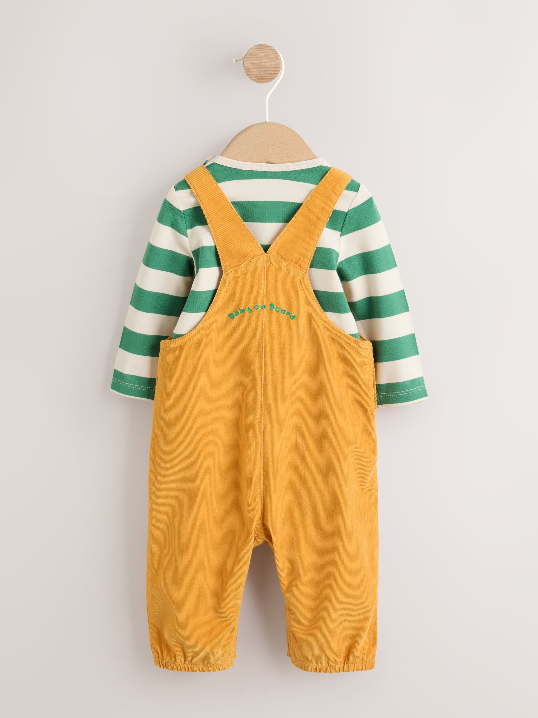 Sweating Button Choice Buy Yellow Transport Cord Dungarees and Bodysuit Baby Set (0mths-3yrs ...