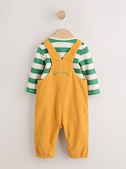 Yellow Transport Cord Dungarees and Bodysuit Baby Set (0mths-3yrs) - Image 3 of 11
