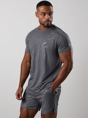 Gym King Grey Debossed Camo T-Shirt - Image 1 of 5