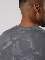 Gym King Grey Debossed Camo T-Shirt - Image 5 of 5