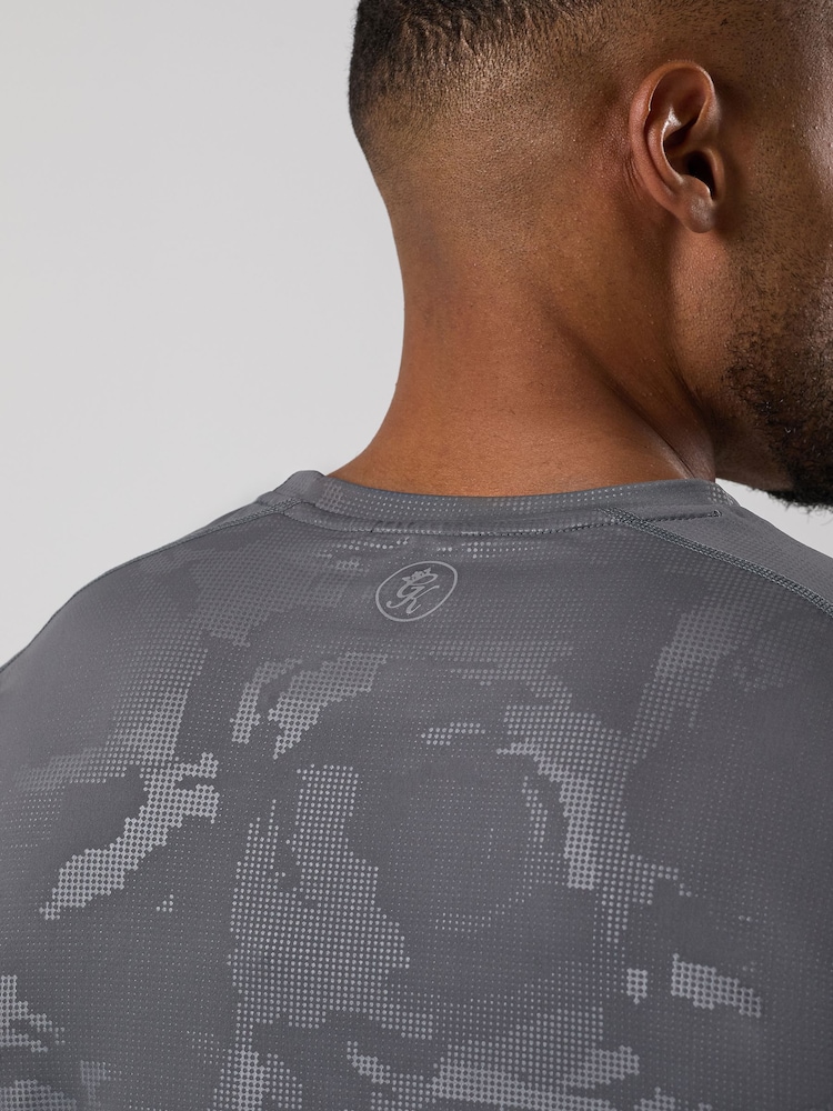 Gym King Grey Debossed Camo T-Shirt - Image 5 of 5 Gym King Grey Debossed Camo T-Shirt - Image 5 of 5