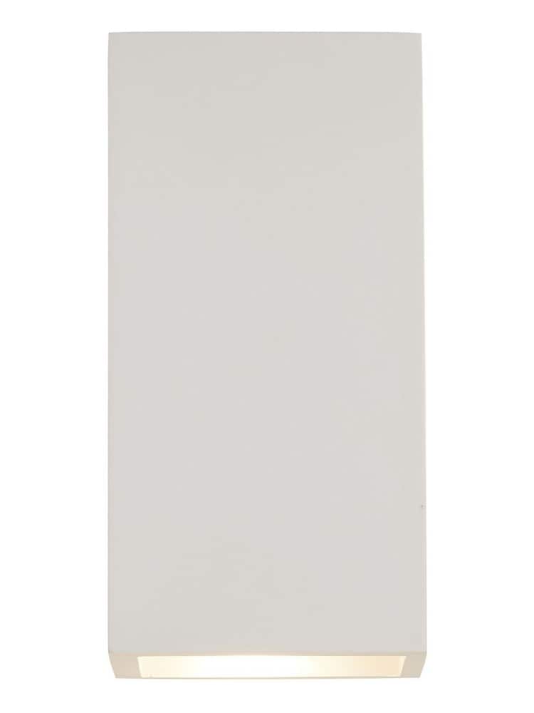 Searchlight White Corde Square Plaster Wall Light - Image 2 of 4 Searchlight White Corde Square Plaster Wall Light - Image 2 of 4
