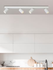 Searchlight Sand White Monnes 4, GU10 Ceiling Light - Image 1 of 4