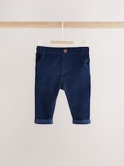 Blue/Cream Stripe Baby Collared Knitted Top and Trousers Set (0mths-2yrs) - Image 3 of 10