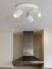 Searchlight Sand White Mones 3 Round, GU10 Ceiling Light - Image 1 of 4