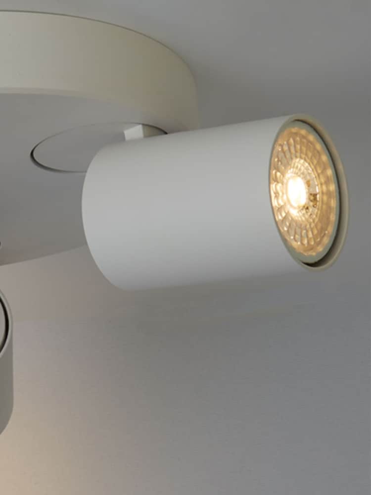 Searchlight Sand White Mones 3 Round, GU10 Ceiling Light - Image 4 of 4 Searchlight Sand White Mones 3 Round, GU10 Ceiling Light - Image 4 of 4