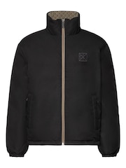 Calvin Klein Brown Allover Emblem Logo Reversible Puffer Jacket - Image 7 of 7