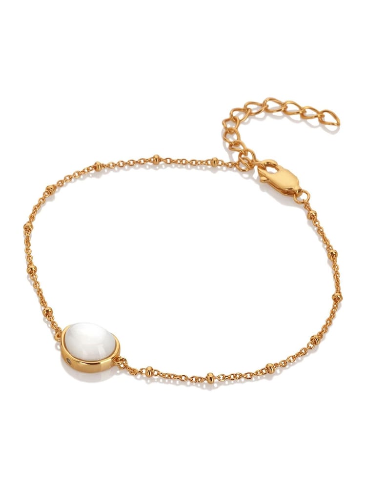 Hot Diamonds Gold Tone HD X GE Calm Bracelet - MOP - صورة 1 من 3 Hot Diamonds Gold Tone HD X GE Calm Bracelet - MOP - صورة 1 من 3