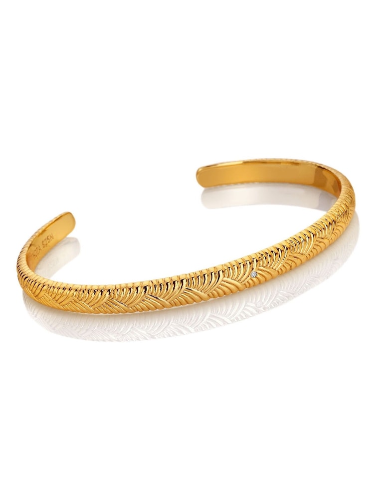 Hot Diamonds Gold Tone HD X GE Paris Bangle - Image 1 of 3 Hot Diamonds Gold Tone HD X GE Paris Bangle - Image 1 of 3