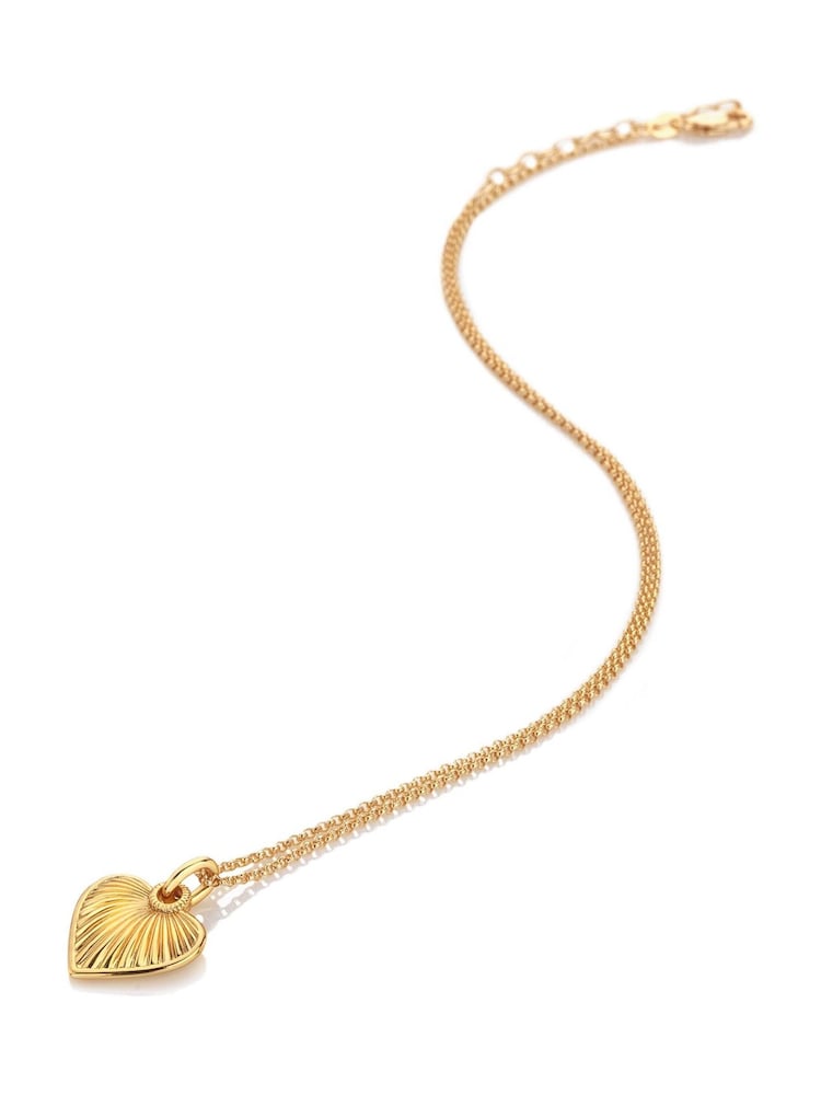 Hot Diamonds Gold Tone HD X GE Essence Heart Pendant - Image 1 of 3 Hot Diamonds Gold Tone HD X GE Essence Heart Pendant - Image 1 of 3