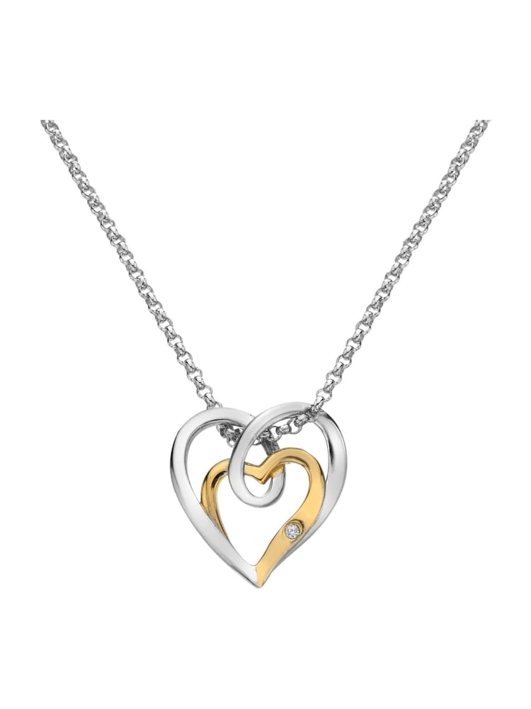 Hot Diamonds 925 Sterling Silver Open Two Heart Pendant - Image 2 of 3 Hot Diamonds 925 Sterling Silver Open Two Heart Pendant - Image 2 of 3
