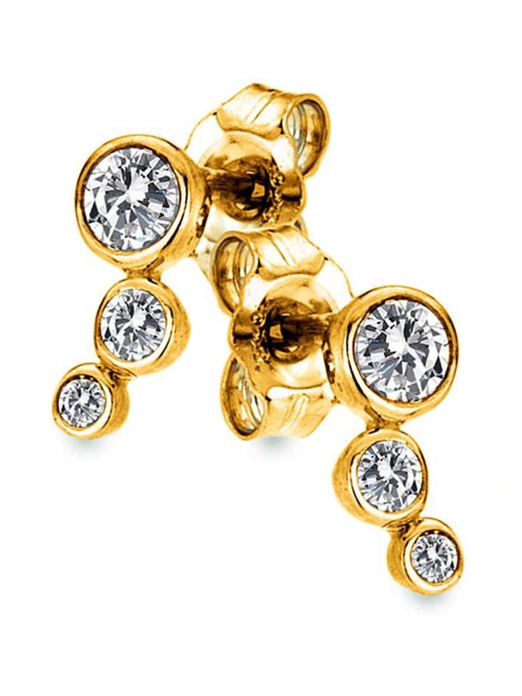 Hot Diamonds Gold Tone HDXGEM Tender Earrings - Image 1 of 3 Hot Diamonds Gold Tone HDXGEM Tender Earrings - Image 1 of 3