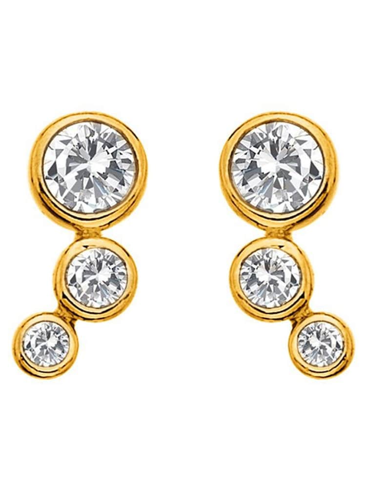 Hot Diamonds Gold Tone HDXGEM Tender Earrings - Image 2 of 3 Hot Diamonds Gold Tone HDXGEM Tender Earrings - Image 2 of 3