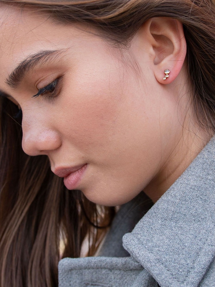 Hot Diamonds Gold Tone HDXGEM Tender Earrings - Image 3 of 3 Hot Diamonds Gold Tone HDXGEM Tender Earrings - Image 3 of 3