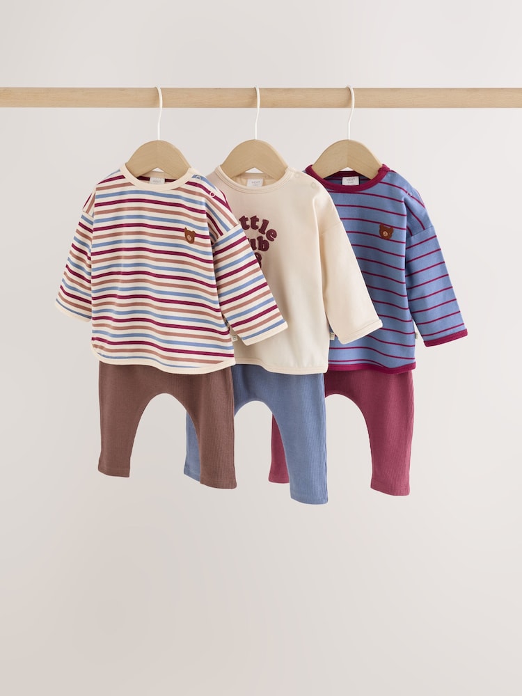 Blue/Brown Bear Baby Top and Leggings Set 6 Piece (0mths-3yrs) - Image 1 of 15 Blue/Brown Bear Baby Top and Leggings Set 6 Piece (0mths-3yrs) - Image 1 of 15