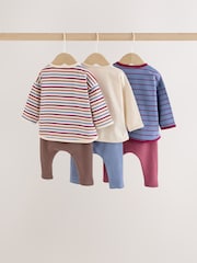 Blue/Brown Bear Baby Top and Leggings Set 6 Piece (0mths-3yrs) - Image 2 of 15